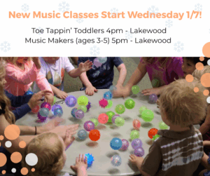New music classes start Wednesday January 7th